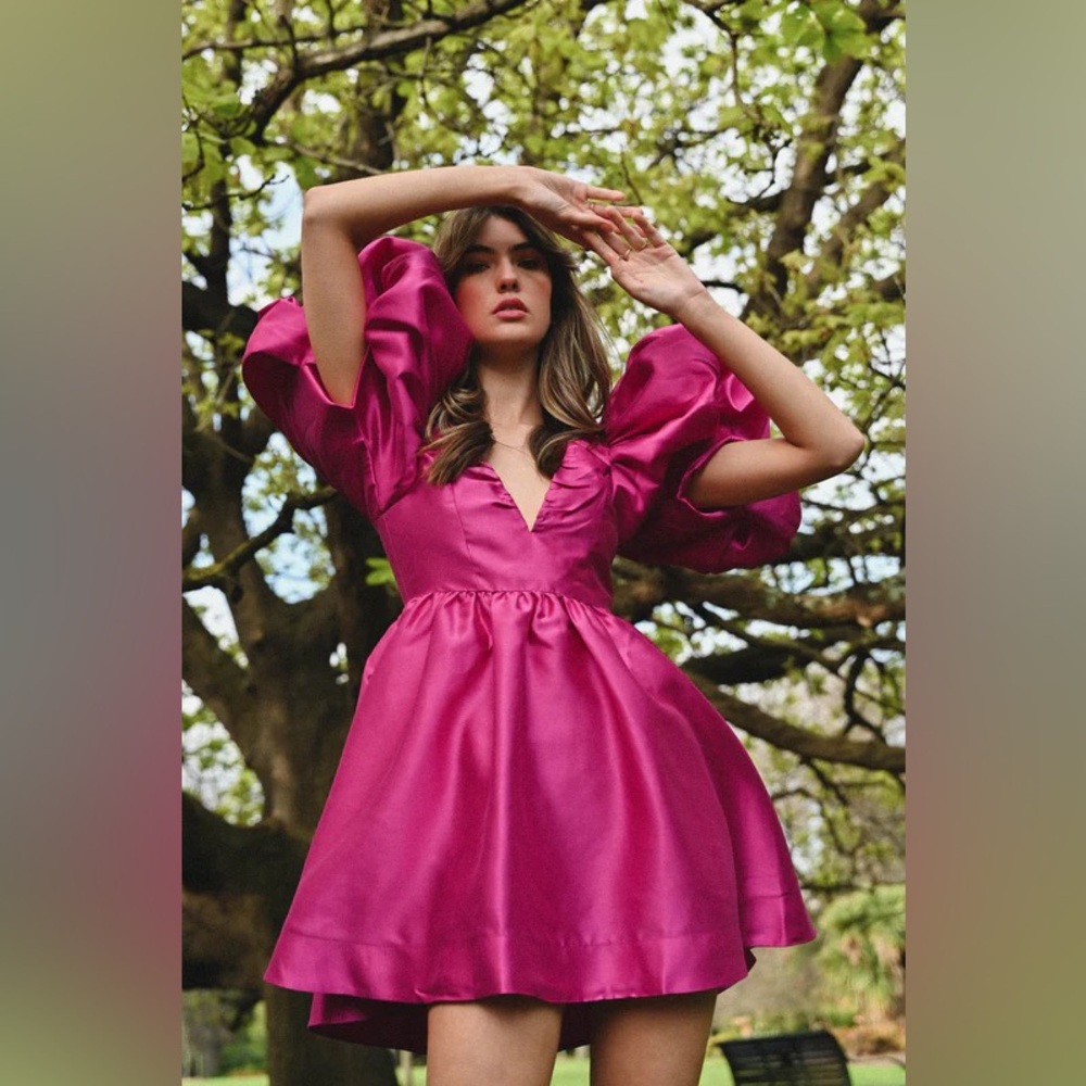 Anthropologie Aureta Studio Puff-Sleeve Mini Dress - Picture 10 of 11
